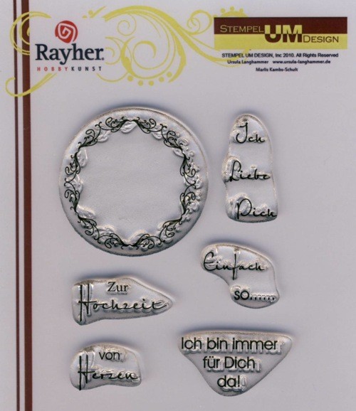 Rayher Clear Stamps UM Design " Anlass " 6 Stempel 28-213-00