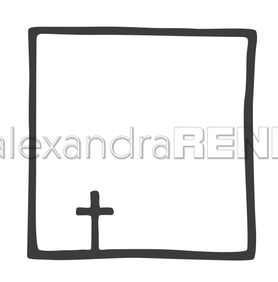 Alexandra Renke Stanzform Kreuz im Rahmen KbD-AR-Ko0013