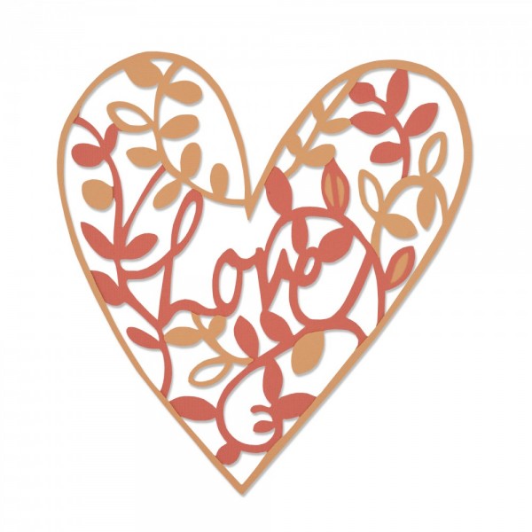 Sizzix Thinlits Stanzform Herz aus Zweigen / Natural Love 661377