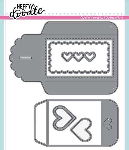 Heffy Doodle Stanzform Herz Geschenkkarten-Tasche / Heart Gift Card Pocket HFD0155