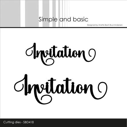Simple and Basic Stanzform ' Invitation ' SBD418