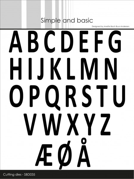 Simple And Basic Stanzform Alphabet Großbuchstaben 2,4 cm / Alphabet Upper Case SBD035