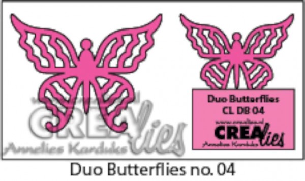 Crealies Stanzform Duo Butterflies Nr. 4 CLDB04 ( rosa )