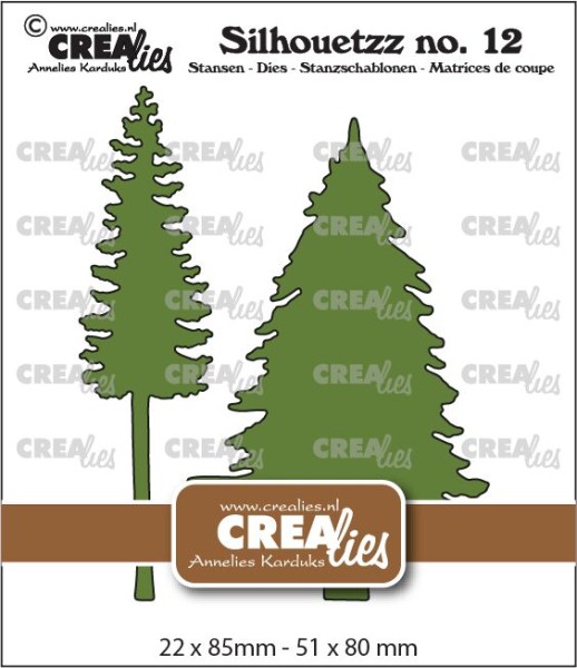 Crealies Stanzform Silhouetzz Nr. 12 Bäume B / Trees B CLSH12