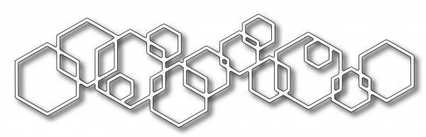 Frantic Stampers Stanzform Linked Hexagon Border FRA-DIE-09831
