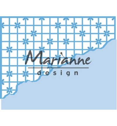 Marianne D Stanz-u. Prägeform Ecke mit Gittermuster / Anja' s Grid Corner LR0585