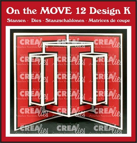 Crealies Stanzform On The Move Design No.12 Design K POP UP CARD CLMOVE12