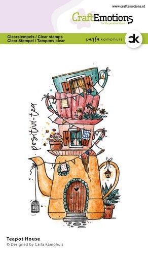 CraftEmotions Clearstempel-Set A 6 Teapot House 130501/2315