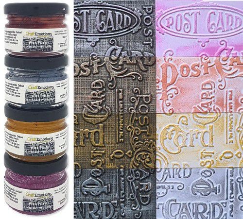 CraftEmotions Wax Paste Colored Metallic 2 ( 4 x 20 ml ) 302690/2002