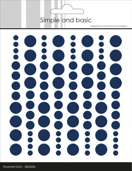 Simple and Basic Adhesive Enamel Dots ' Dark Blue ' SBA006