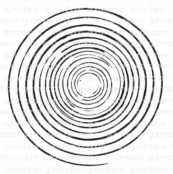 Gummiapan Stempelgummi Spirale groß / Stor Spiral 20010302