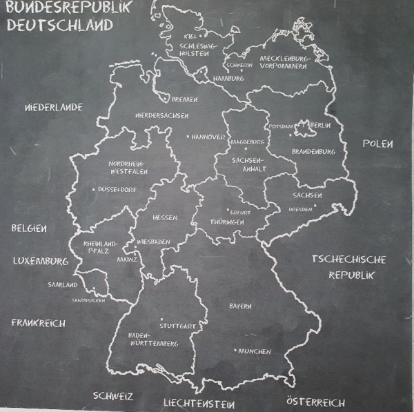 Crea Motion Scrapbookpapier Deutschlandkarte / School Blackboard BPA287899D