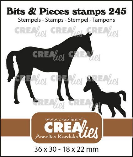 Crealies Clear Stempel Stute u. Fohlen / Mare and Foal Silhouettes CLBP245