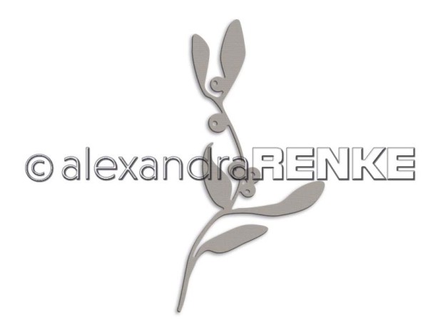 Alexandra Renke Stanzform ' Mistelzweig mit Beeren ' D-AR-FL0143