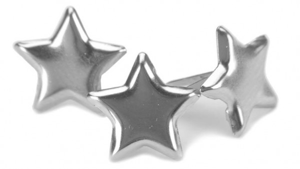 Creative Impressions Brads Sterne SILBER / Paper Fasteners Stars SILVER CI92002