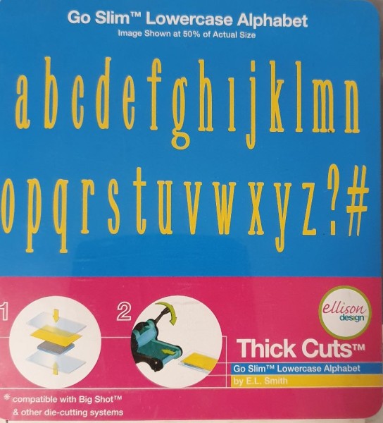 Ellison Design Stanzform Thick Cuts Alphabet Go Slim Kleinbuchstaben 5,1 cm 22503