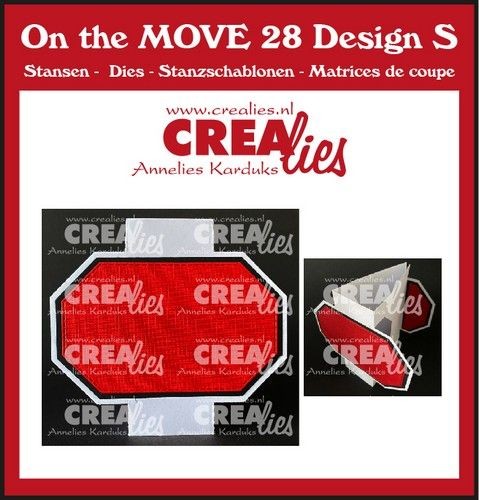 Crealies Stanzform On The Move Design No.28 Design S, Triangle Fold Card Half OCTAGONS CLMOVE28