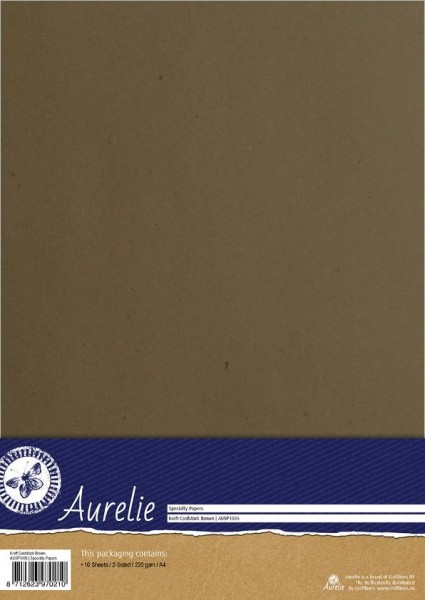 Aurelie Kraft Cardstock BROWN A 4 AUSP1006