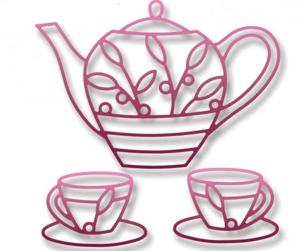 Elizabeth Craft Stanzform Teekanne & Tassen/Teapot & Cups 714