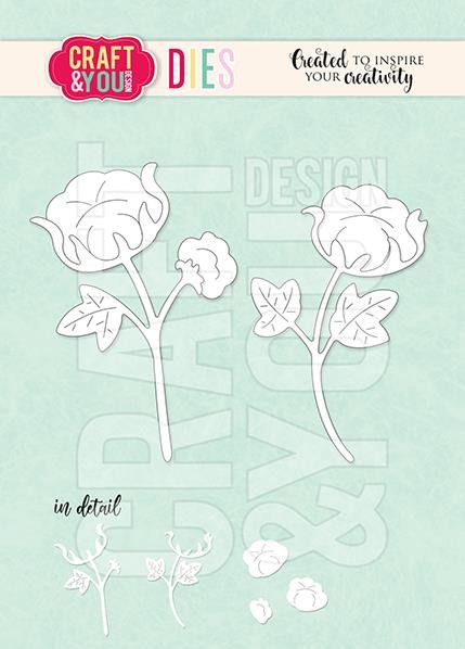 Craft & You Design Stanzform Baumwoll-Blüte / Cotton Flower CW146