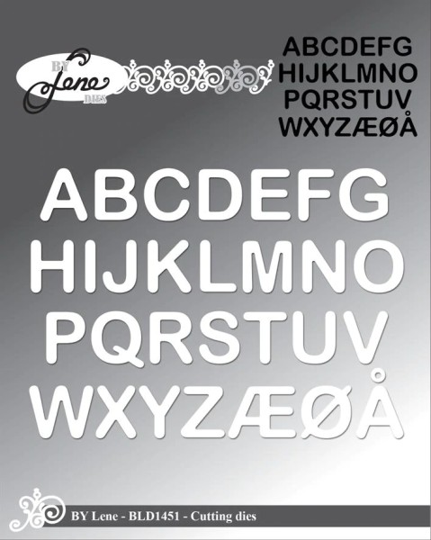 Lene Stanzform Alphabet Großbuchstaben Hühner 1,5 cm / Upper Case BLD1451