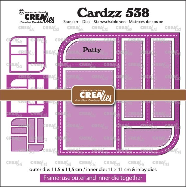 Crealies Stanzform Cardzz Nr. 538 Frame & Inlay Patty CLCZ538