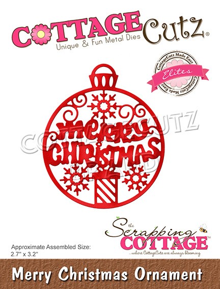 CottageCutz Stanzform Merry Christmas Ornament CCE-566