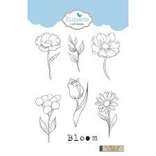 Elizabeth Craft Design Clear Stempel Blumen / A Field Of Flowers CS149