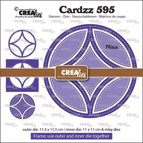 Crealies Stanzform Cardzz Nr. 595 Frame & Inlay Nina CLCZ595