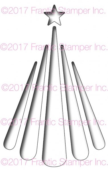 Frantic Stampers Stanzform Teardrop Christmas Tree FRA-DIE-10527
