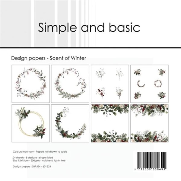 Simple and Basic Paper Pack 6 " x 6 " SCENT OF WINTER SBP524