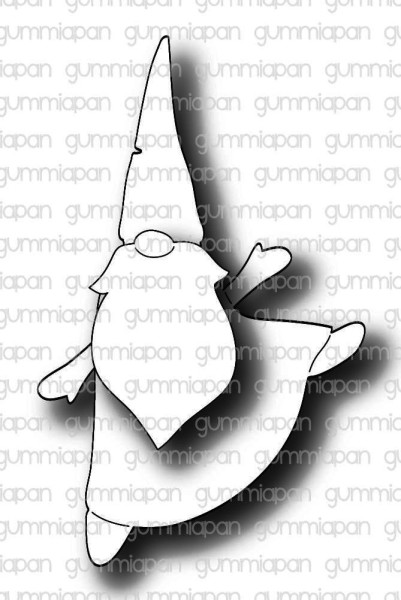 Gummiapan Stanzform kleiner Gnom / Liten Skuttande Gnome D210869