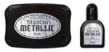 StazOn Stempelkissen METALLIC SILBER / SILVER SZ-000-192