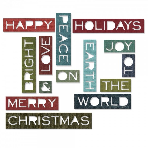 Sizzix Thinlits Stanzform Holiday Words # 2 661601