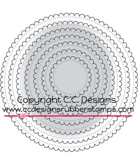 C.C.Designs Stanzform Kreise gewellt / Scalloped Circle CCC0014