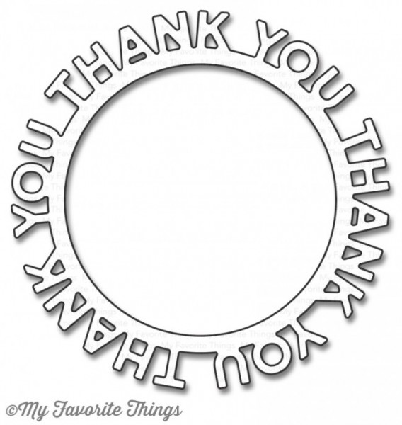 Dienamics Stanzform ' Thank You ' in Kreisform / Thank You Circle Frame MFT-1187