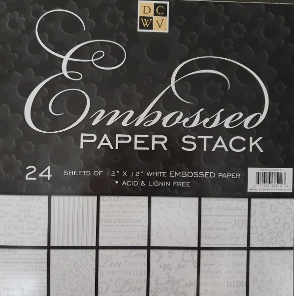 DCVW Papierblock 30,5 cm x 30,5 cm EMBOSSED PAPER STACK PS-004-00007