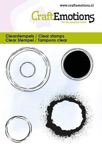 Craft Emotions Clearstempel Grunge Kreise 4 St.. / Grunge Circles 130501/5068