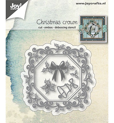 Joycrafts Stanzform Rahmen mit Ornament / Christmas Crown 6002/1340
