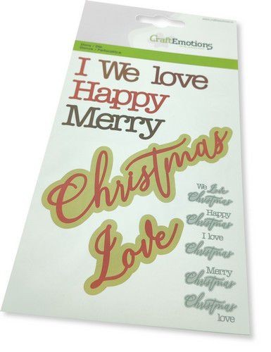 CraftEmotions Stanzform Text Christmas Love 115633/0537