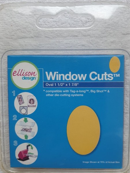 Ellison Design Stanzform Window Cuts Oval ca. 3,8 cm x 4, 8 cm / oval 1 1/2 " x 1 7/8 " 22289