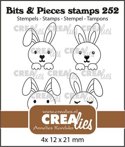 Crealies Clear Stempel Hasen 4 x klein / Bunnies 4 x small CLBP252