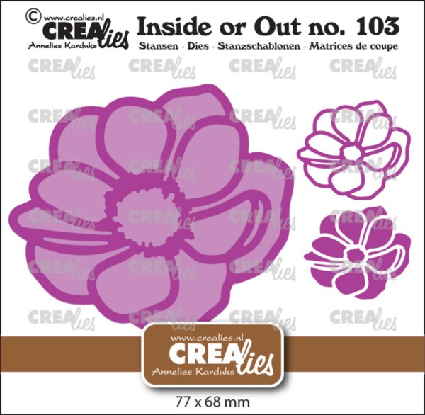 Crealies Stanzform Inside or Out Nr. 103 ANEMONE LARGE / Anemone groß CLIO103