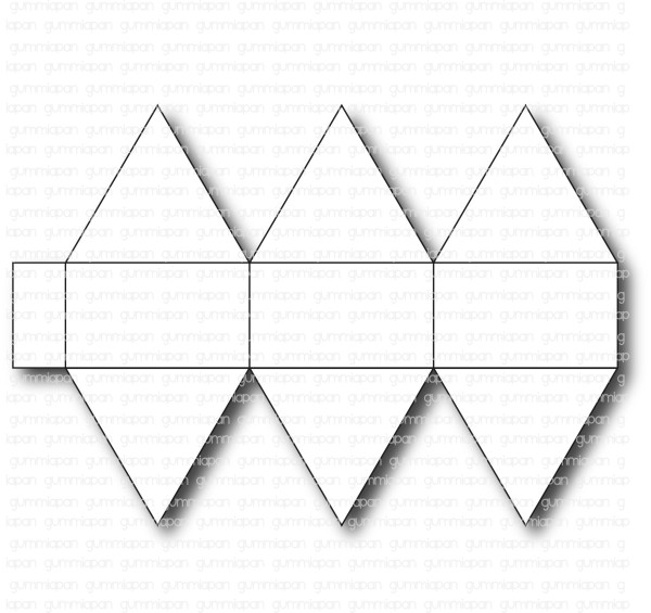 Gummiapan Stanzform Dreiecks-Box / Triangle Box D220243