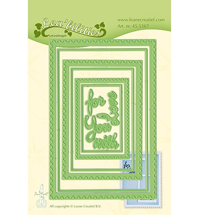 Leane Creatief Stanz-u. Prägeform Briefmarken-Rahmen rechteckig / Postage Stamp Frames 45.5367