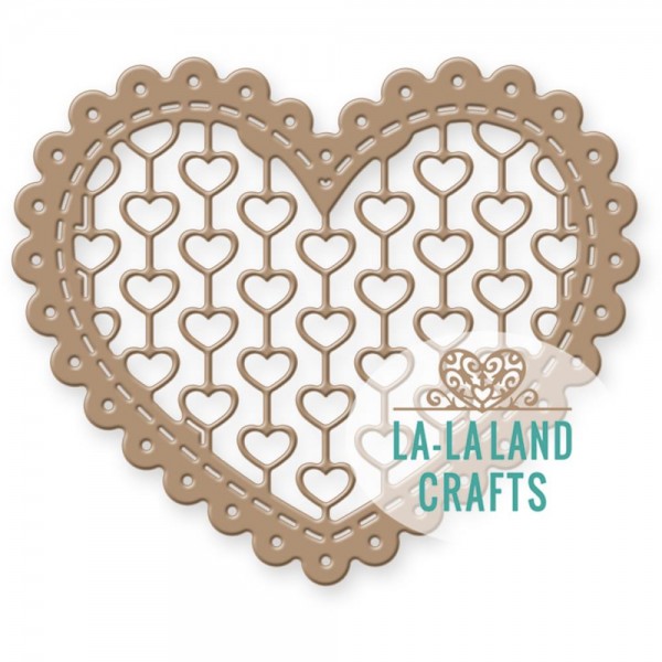 La-La Land Crafts Stanzform Herz mit Herzen / Lacy Heart 8252