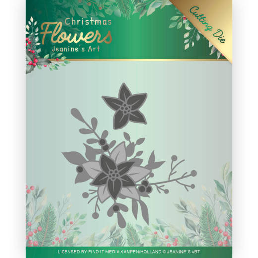 Jeaninnes Art Stanzform Christmas Flowers - Poinsettia Corner JAD10107