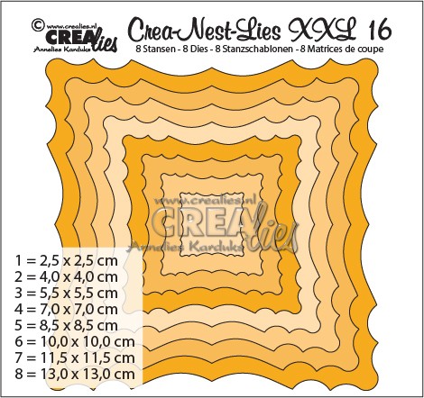 Crealies Stanzform Crea-Nest-Lies Set Nr.16 XXL / CLNestXXL16 disc.