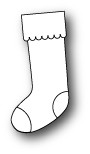Poppystamps Stanzform Weihnachtsstrumpf/Petite Stocking 1071