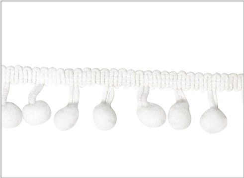 Rahyer Pompon-Band WEISS 53-453-102